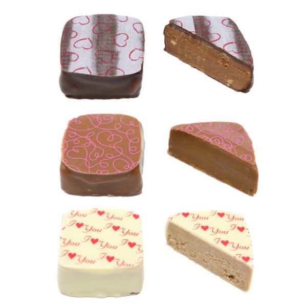 Printpralines heart assortment
