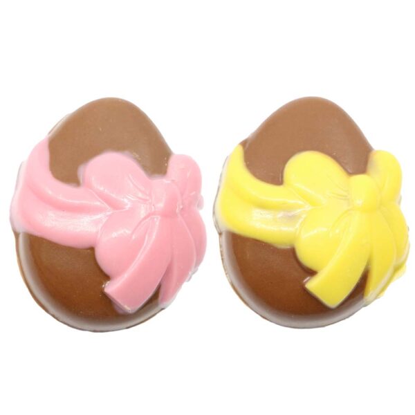 Egg with bow yellow/pink assortment