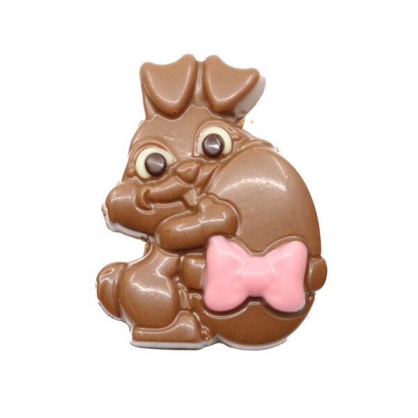 Bunny with egg milk with pink