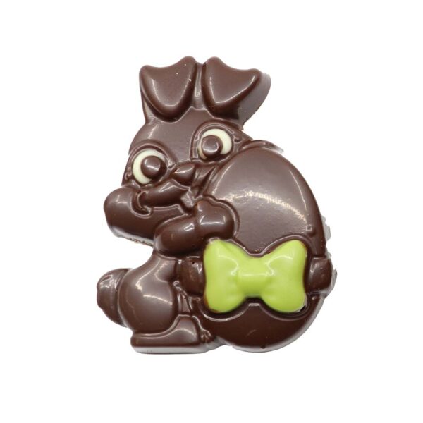 Bunny with egg dark with green