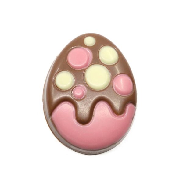 Egg with dots milk with pink
