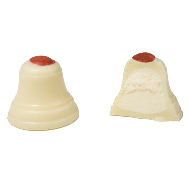 Christmas bell white red dot